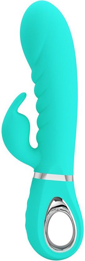 Pretty Love Prescott Rabbit Vibrator Dubbele Motor Turquoise