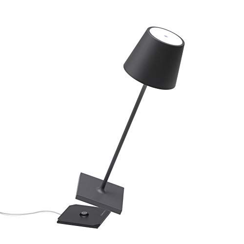 Zafferano Poldina Pro Tafellamp - Oplaadbaar - Dimbare LED - Antraciet