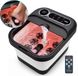 Sanbo Bain de pieds - Rouleaux de massage électriques - Température réglable de 35 à 48 degrés - Appareil de massage des pieds - Bain de pieds avec massage - Noir