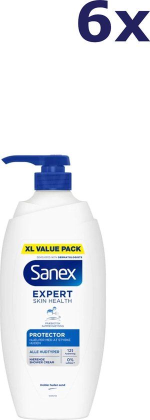 Sanex Douchegel - 6 x 750ml - Expert Protector Pomp - Unisex
