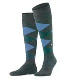 Burlington Melange Edinburgh gedessineerd wol sokken heren rood - maat 40-46