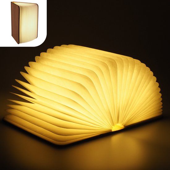 Gadgy Boeklamp - Oplaadbare Tafellamp voor Slaapkamer & Woonkamer - 21.5x17cm - Warm Wit Licht