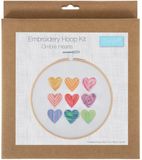 Trimits Borduurpakket met borduurring: Ombre Hearts