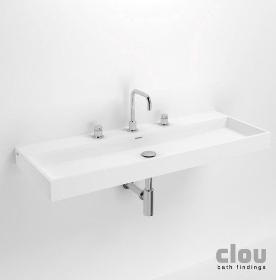 Clou Wash Me wastafel 110x42cm Wit mat | CL/1060.7001