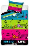 Sweet Home Music is my life dekbedovertrek 140 x 200 cm - 70 x 90 cm - Katoen