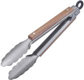 Westmark Barbecuetang + Serveertang, Classic Wood Mini, 27 cm, Roestvrij Staal/Hout, Zilver/Bruin