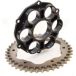 AFAM Sprocket carrier aluminum black 6 hole mil