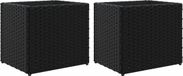 vidaXL Plantenbakken 2 st 36x30x32 cm poly rattan zwart
