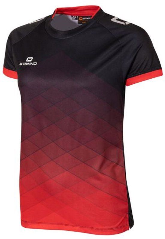 Stanno Altius Shirt Dames - Zwart/Rood - Maat XS