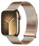 Wigento DUX DUCIS Milanese Pro Series roestvrijstalen band voor Apple Watch SE 2023 40mm, goudkleurig