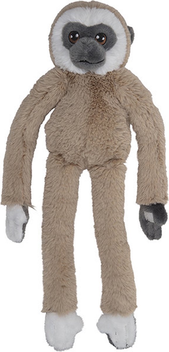 Nature Planet Pluche dieren knuffels hangende Gibbon aap van 48 cm - Knuffeldieren speelgoed