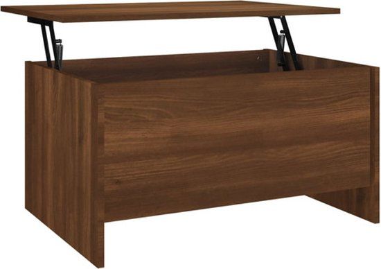 vidaXL Salontafel 80x55,5x41,5 cm bewerkt hout bruin eikenkleur