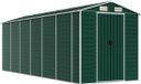 vidaXL Tuinschuur - 191x555x198 cm - Gegalvaniseerd Staal - Groen