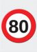 Bellatio Decorations Verjaardag deurposter - 80 jaar - stopbord - 59 x 84 cm
