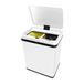 WELL HOME Intelligente vuilnisemmer zonder voeten voor recycling, met automatische opening en handmatig contact, 15 l + 15 l, 35,5 x 26 x 60 cm, wit