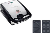 Tefal Snack Collection SW852D - Multisnack / Wafelijzer / Tosti-ijzer - Zwart/RVS