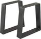 In And OutdoorMatch Pieds de table Quinn - Acier - Noir