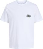 Jack & Jones T-shirt met ronde hals en korte mouwen voor heren, maat M, wit, 100% katoen