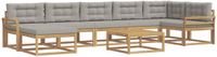 vidaXL - Buiten - bank - set - 8 - st - Wit - en - Lichtgrijs