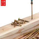 Merkloos / Sans marque Lun Fix Geharde Houtschroeven 6x110mm, Geel Verzinkt, 100 Stuks
