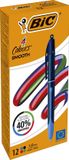 BIC Colours Smooth Drop 4-kleurenbalpen - Medium - Zwart, blauw, rood, groen - 1 stuk