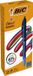 BIC Colours Smooth Drop 4-kleurenbalpen - Medium - Zwart, blauw, rood, groen - 1 stuk