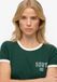 Superdry Athletic Essentials T-shirt mit Seitenstreifen Damen Grün Größe 12