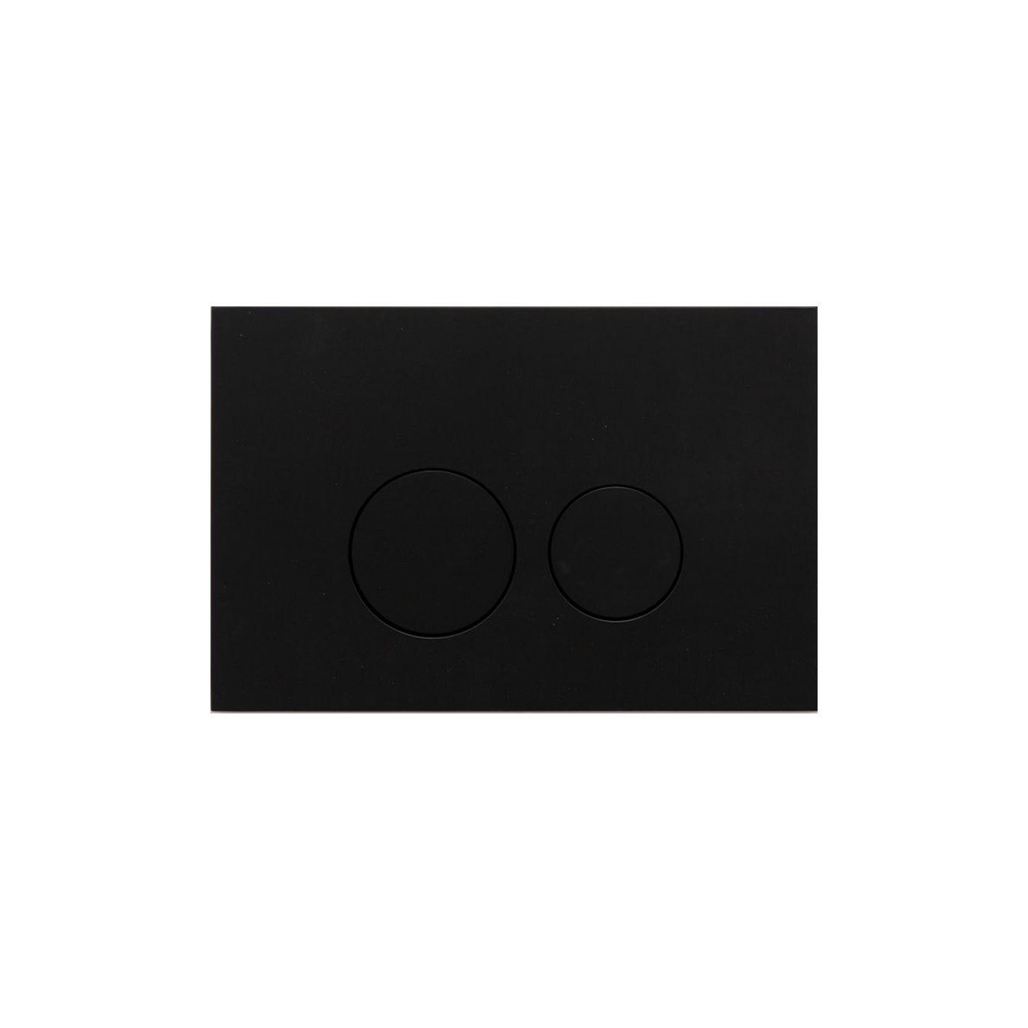 QeramiQ Bedieningsplaat qeramiq push met dualffush frontbediening metaal rond mat zwart