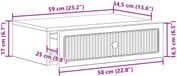 vidaXL Wandmontage Zijtafel Betongrijs 59 x 34,5 x 17 cm