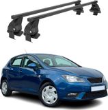 Menabo Barre de toit pour Seat Ibiza IV SC, années modèles 2008-2016, couleur noir