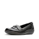 Clarks Ashland Bubble Slip on voor dames, zwart, leer, zwart, 38 EU