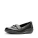 Clarks Ashland Bubble Slip on voor dames, zwart, leer, zwart, 38 EU