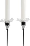 Sagaform Viva Candle Cuff, 5018443 Kaarsenhouder voor 2 stuks, mondgeblazen glas, helder