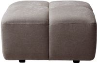 Vente-unique Pouf CARLIVI in getextureerde taupe stof