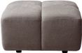 Vente-unique Pouf CARLIVI in getextureerde taupe stof