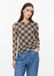s.Oliver T-shirt Bruin Geruit Korte Mouw Ronde Hals Polyester