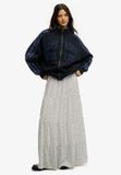 Superdry WOVEN TIERED MAXI SKIRT Dames Rok - Off White Ditsy Hearts
