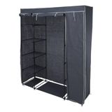 Wellhome Campingkast met planken, grijs, 141 x 45 x 167 cm
