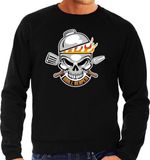 Bellatio Decorations Reaper Barbecue / BBQ Sweater Zwart - Cadeau Trui voor Heren - Verjaardag / Vaderdag Kado XL