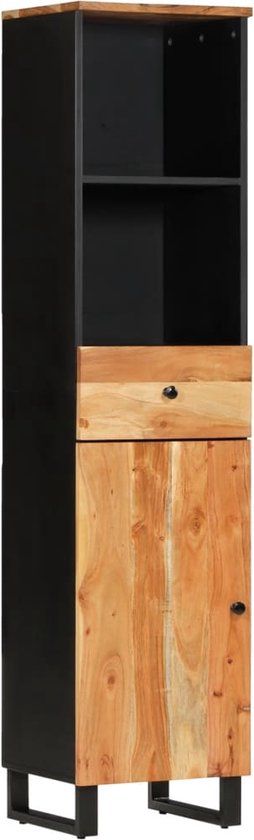 vidaXL Badkamerwandkast - 38x33x160 cm - Massief Acaciahout
