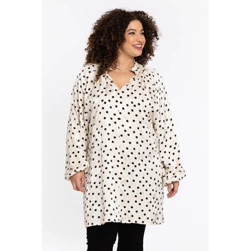 YOEK tuniek met stippen beige