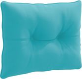 vidaXL Rugkussen PUTTEN 100% Polyester Turquoise 50 x 40 x 10 cm