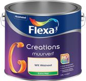 FLEXA Creations Muurverf - Extra Mat - Wit Walnoot - 2,5 liter
