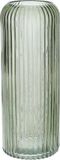 Bellatio Design Vase - lichtgroen - glas transparant - 9 x 20 cm