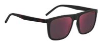 Hugo By Boss Heren Zonnebril HG 1304/S Rechthoekig Kunststof Zwart Met Spiegelglazen