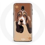 Maniacase Hoesje voor Samsung Galaxy J5 2017 Basset Hound hondengezicht