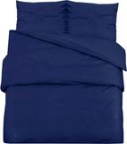 vidaXL Dekbedovertrekset 200x200 cm microvezel marineblauw