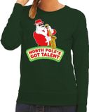 Bellatio Decorations Shoppartners Bv Foute kersttrui / sweater dames - groen - North Poles Got Talent XL