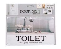 Item Deurbordje Rooms 2, metaal, grijs, 12,0 x 20,0 x 3 cm