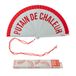 Fisura – Originele waaier met boodschap "P*tain de Warmte". Moderne en kleurrijke houten omkeerbare ventilator. Elegant rood wit handaccessoire. Inclusief haak. 42,5 x 23 cm